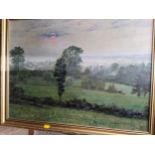 A framed oil on canvas, Landscape signed lower right circa1900