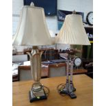 A Two modern Table lamps. 90 x 40cm.