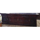 A Chinese rosewood sideboard- vintage. 86 x 273 x 51cm.