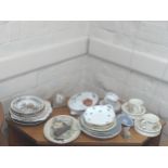 Wedgwood Clio clock, Royal Doulton Bunnykins bowls and cups and other ceramic table wares