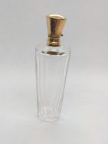 A Dutch 15ct gold and glass scent bottle. 19th century.