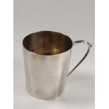 A Sterling silver mug.. Birmingham 1937. 151 grams.