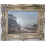 A small Ted Dyer oil, framed. Ted Dyer is one of the UK's best known contemporary artists. He has