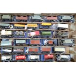 No 87. Hornby-Dublo wagons including Esso, Mobiloil, Power Petrol and Saxa Salt with boxes,