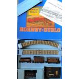 No 63. Hornby-Dublo 3-rail EDG7 LMS 0-6-2 tank Goods Set in box with instructions.