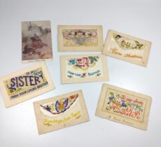 First World War embroidered cards and postcards