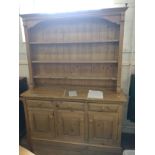 An Antique Pine Welsh dresser. Circa 1900. 200 x 155 x 46cm.
