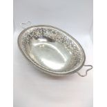 An 18th century continental silver pierced basket apparently unmarked. 19cm overall width. 135.3