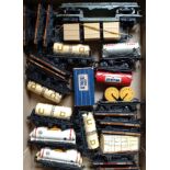 No 72A. Seventeen Hornby-Dublo metal bodied wagons, 32946 BR Furniture Container in box and six