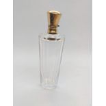 A Dutch 15ct gold and glass scent bottle. 19th century.