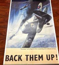 Seven vintage style posters. Reproductions of second world war posters. (6)