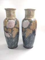 A pair of Royal Doulton 8243 vases 30cm (2)