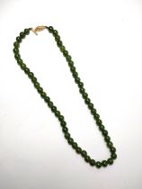 Jade bead necklace