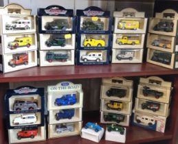 Twenty-one Lledo commercials including Packard Ambulance in window boxes (two in postal cartons). (