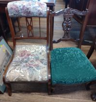 Two Edwardian bedroom chairs