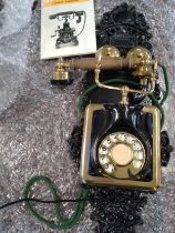 brass & cast-iron telephone