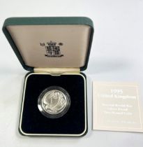 1995 silver proof second world war £2