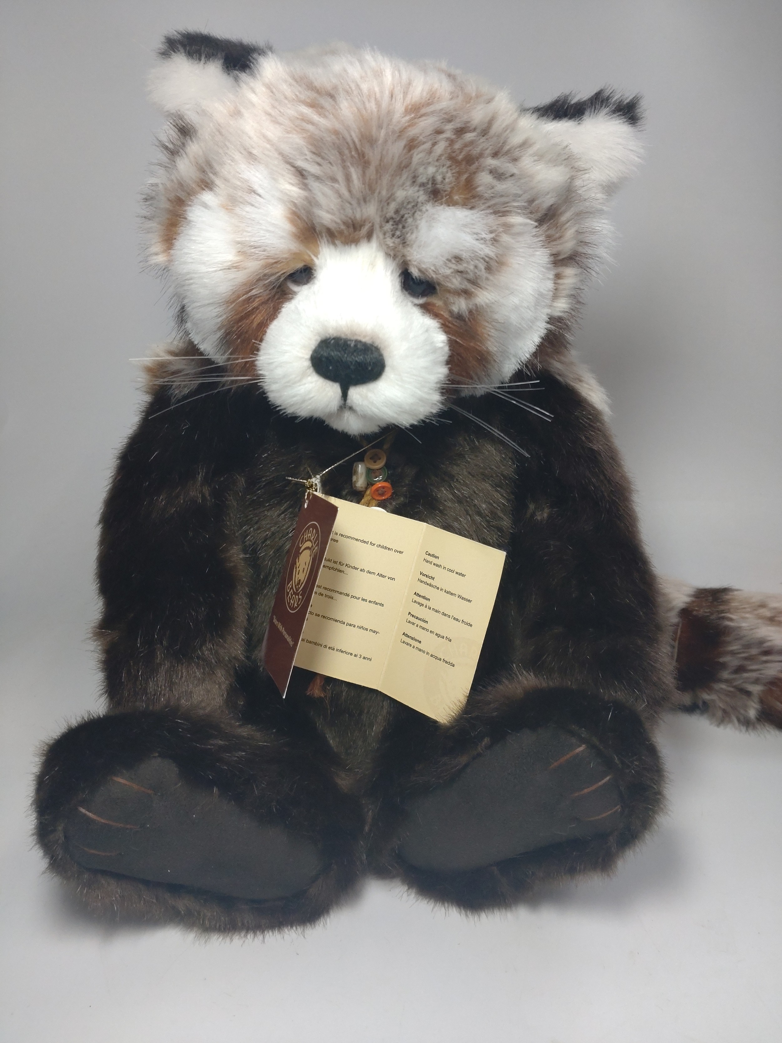 A Charlie Bears CB141475 'Roxie' Red panda with label and tag, 46cm.