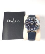 A gentlemen's Davosa dual time quartz movement on a leather strap.