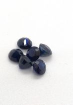 A parcel of six mixed round-cut sapphires, 2.37ct.