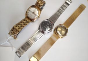 A Rotary 21 jewel auto, Waltham 17 jewel Tregov, vintage watches.
