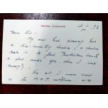 A signed Peter Cushing letter