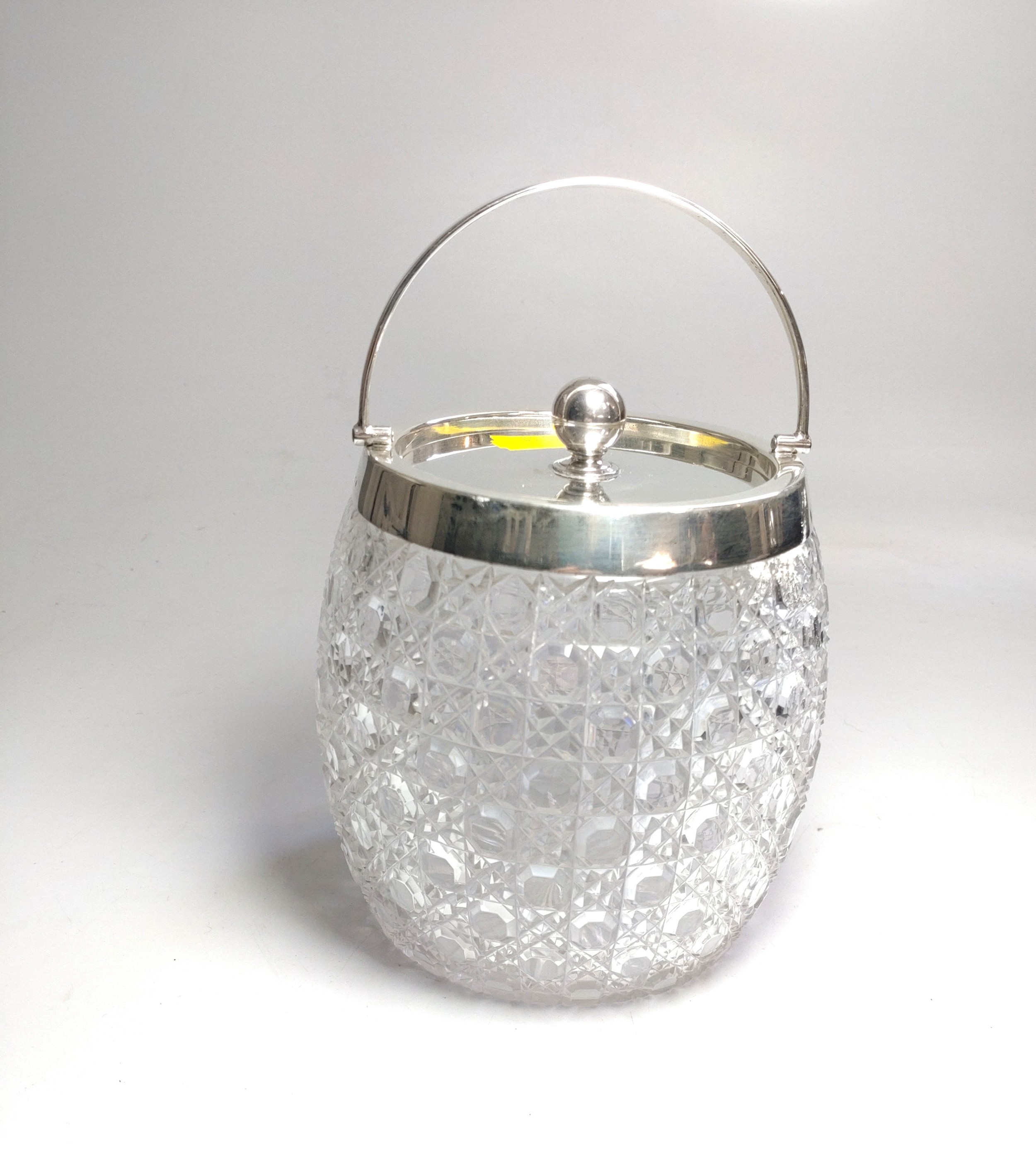 Silver mounted biscuit barrel