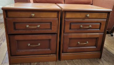 A pair bedside drawers. 55cm x 48cm x 48cm.