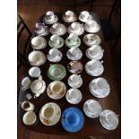 A New Hall tea-for-two service English porcelain trios including Allerton, Duchess, Royal Crown