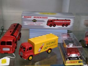 Atlas Edition Dinky Toys: 920 Guy Heinz Van, 943 Leyland Octopus Esso Tanker and 110 Aston Martin
