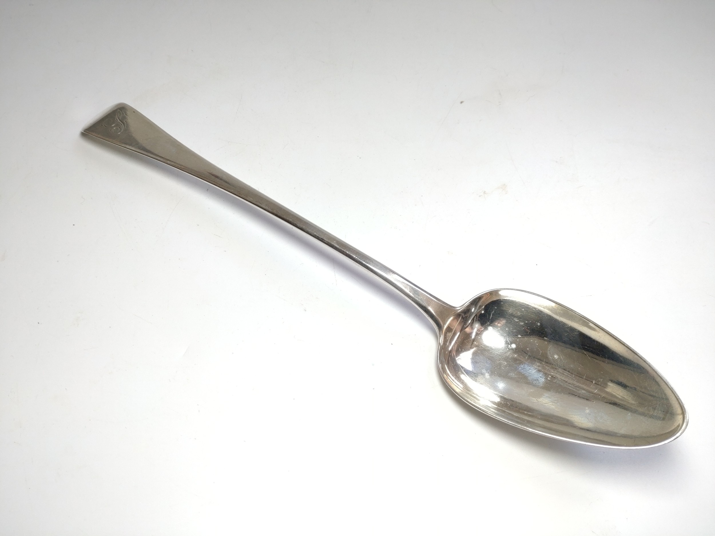 A George III Sterling Silver basting spoon, Solomon Hougham London 1804