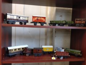 German O gauge rolling stock including Marklin Fyffes Jamaica Banana Van and Bing Explosives