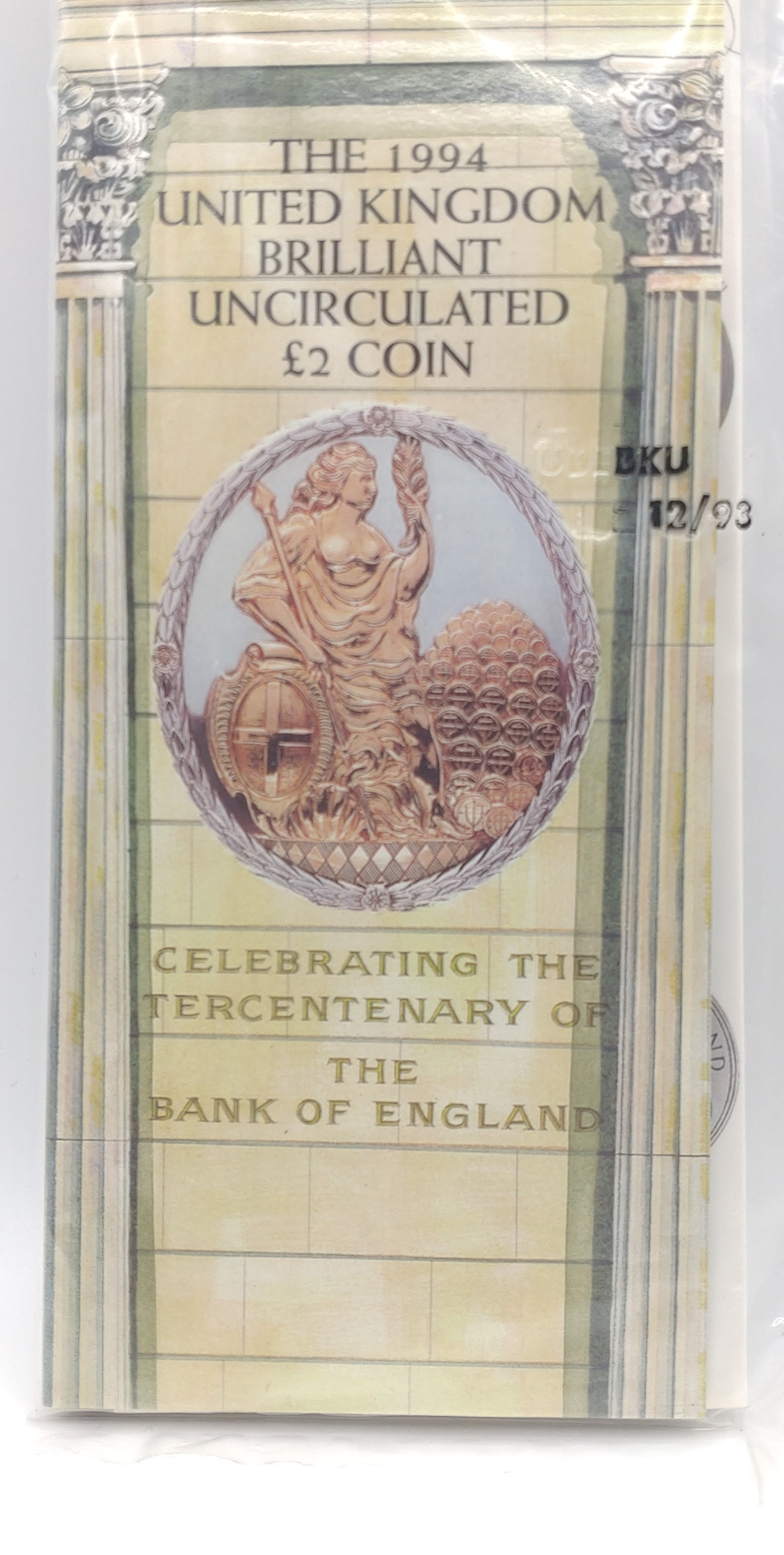 £2 coin. 300 years of Bank of England 1994