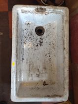 A ceramic butler sink/ planter