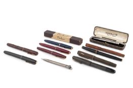 A silver 'Yard-o-lette' propelling pencil, London 1939, boxed, a similar 'Eversharp' pencil, stamped