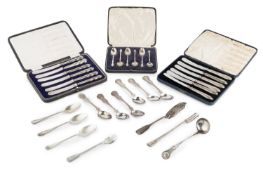 A set of six mid Victorian Scottish silver King's pattern teaspoons, by William Hannay, Glasgow