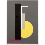 1960s School Bauhaus style abstract, 1969 67/100, signed, dated, and numbered in pencil (in the
