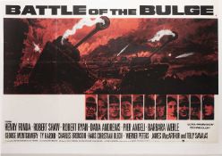 Battle of the Bulge, 1965 British Quad film poster 84 x 108cm, unframed.