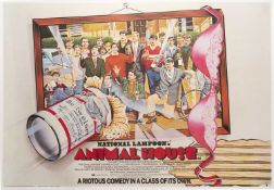 National Lampoons Animal House, 1978 British Quad film poster directed by John Landis and starring