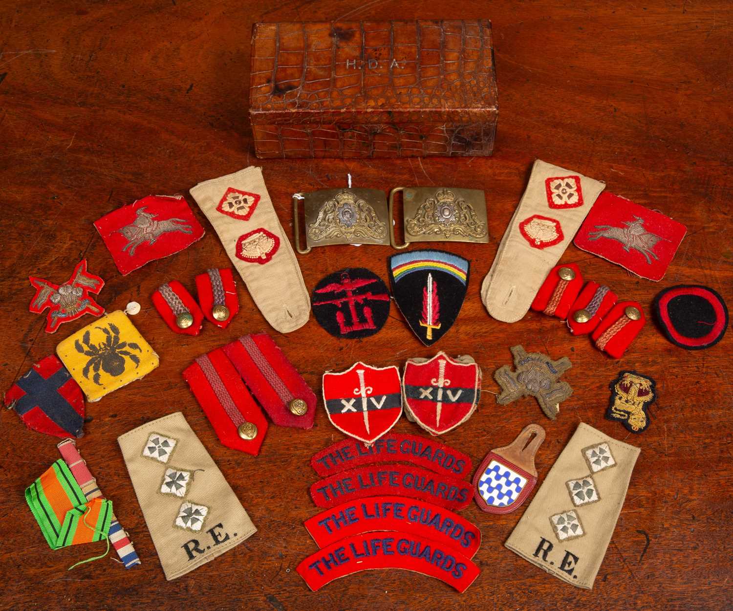 A collection of regimental items