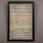 An early 19th century needlework sampler