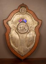 A sterling silver trophy shield