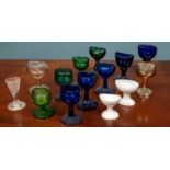 A collection of 18th and 19th century glass eye baths