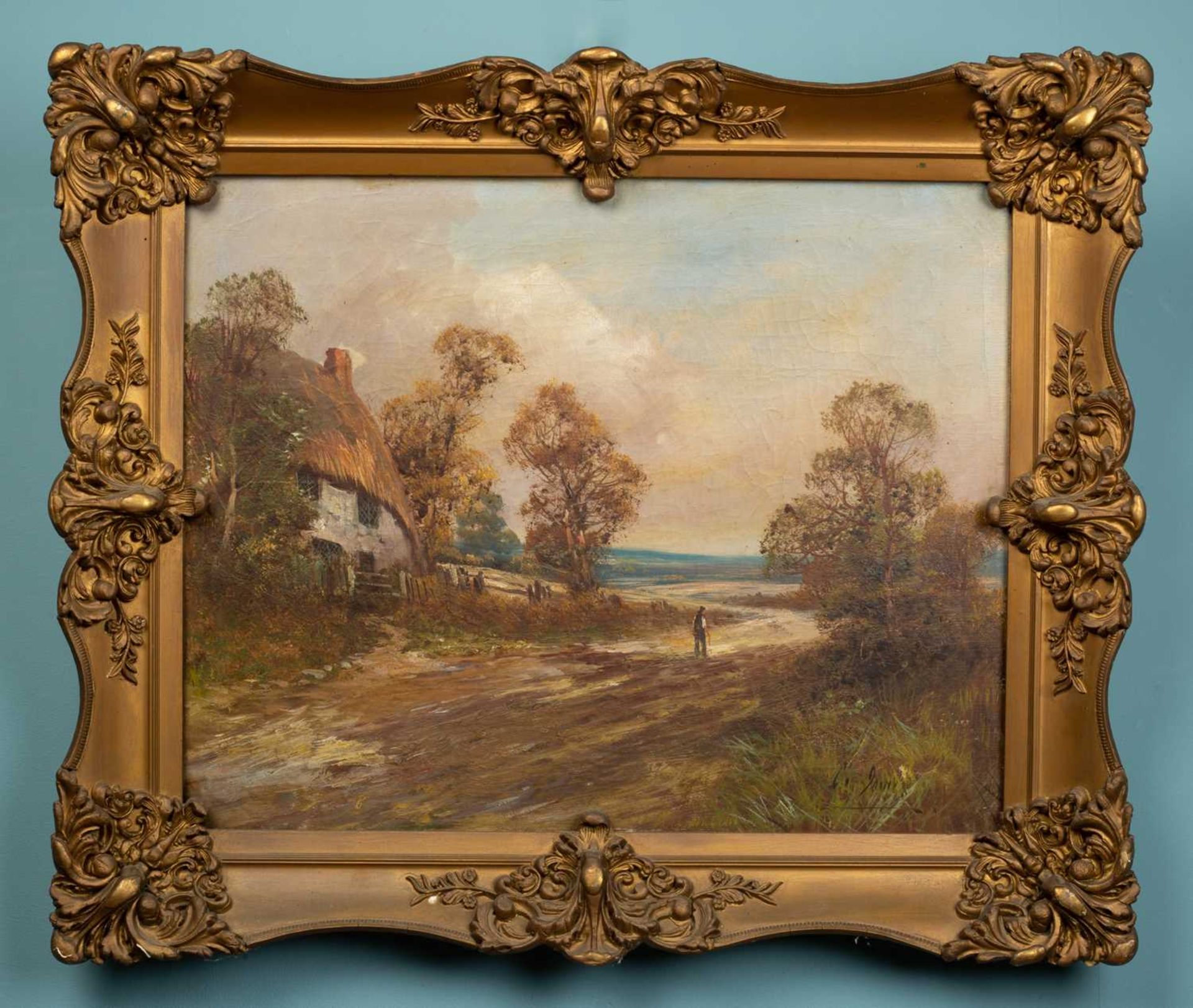 A pair of 19th century English school rural scene landscape oil paintings - Image 3 of 4
