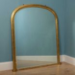 A giltwood overmantel mirror