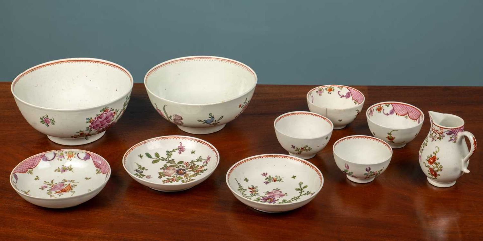 A group of 18th century porcelain tea wares