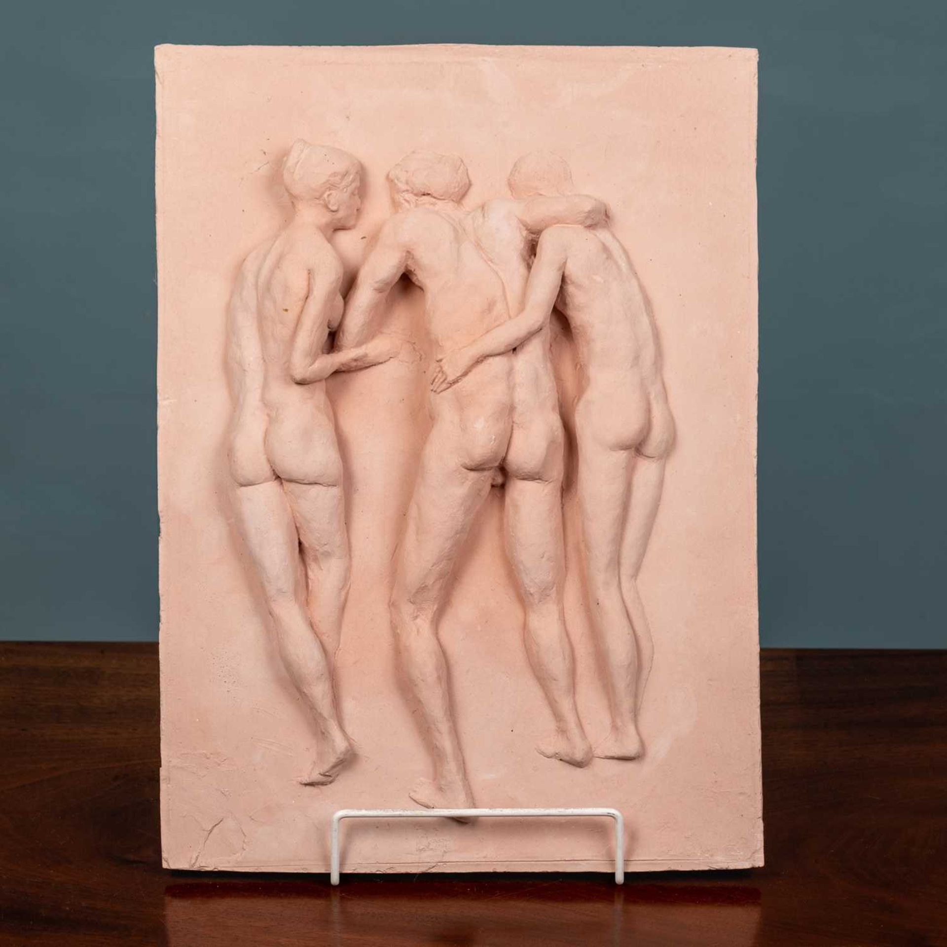 Paul Day (British, b.1967), Three standing nudes and an unsigned relief portrait fragment of a seate - Bild 2 aus 8