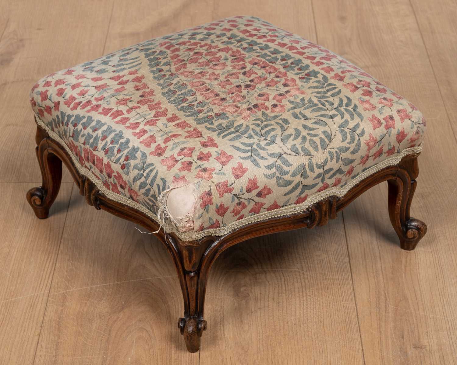 A small Victorian rosewood footstool - Image 2 of 4