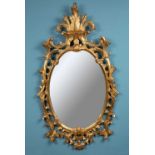 A large Rococo style giltwood wall mirror