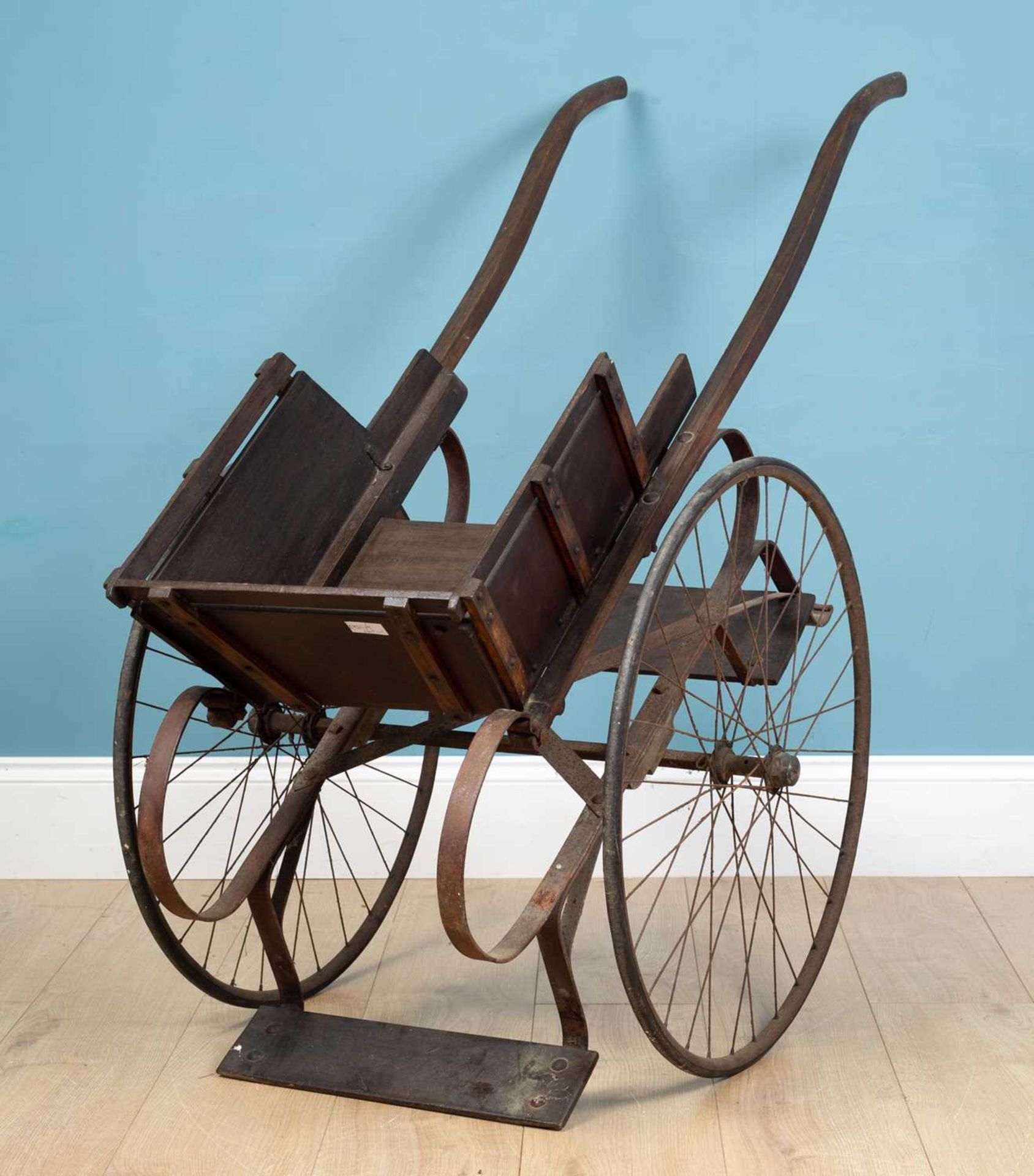 A small 19th century or Edwardian child's goat cart - Image 2 of 3
